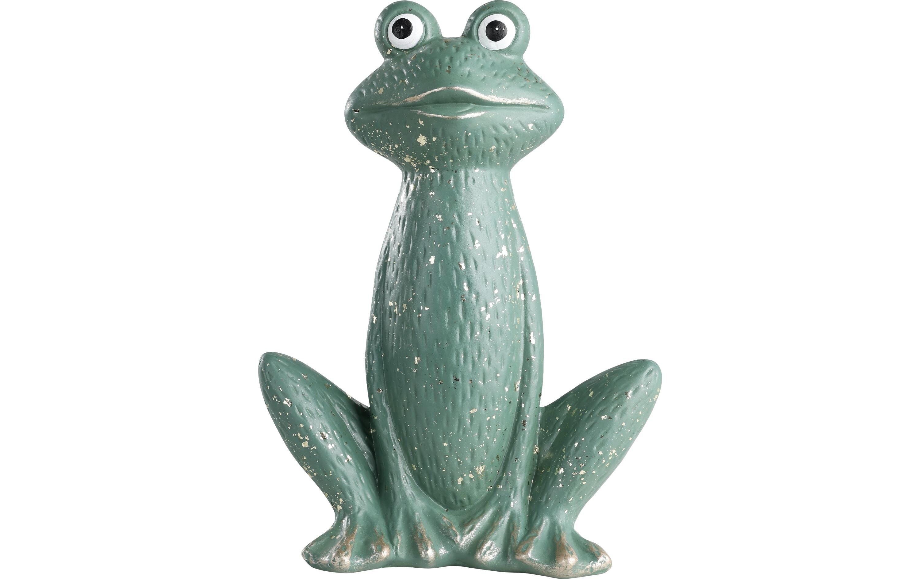 Dekofigur Frosch Saidane 27.5 cm, SalbeigrünFroschfigur