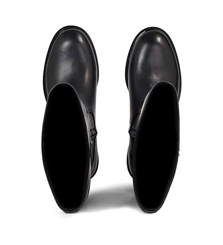 Botas básicas de couro pretas da Calvin Klein