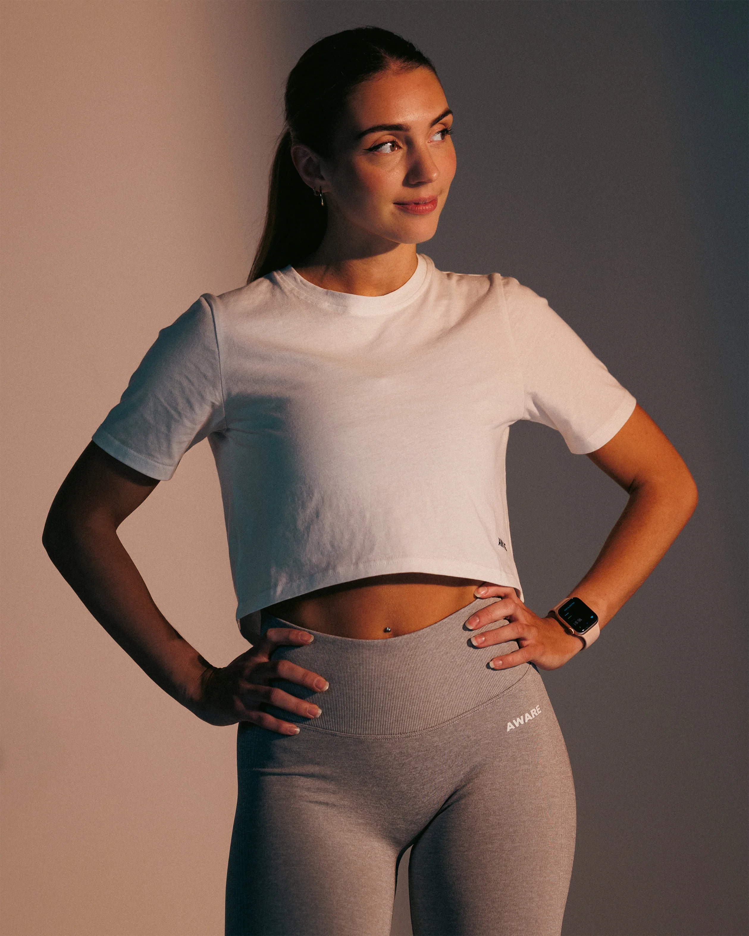 AWARE Crop T-Shirt White