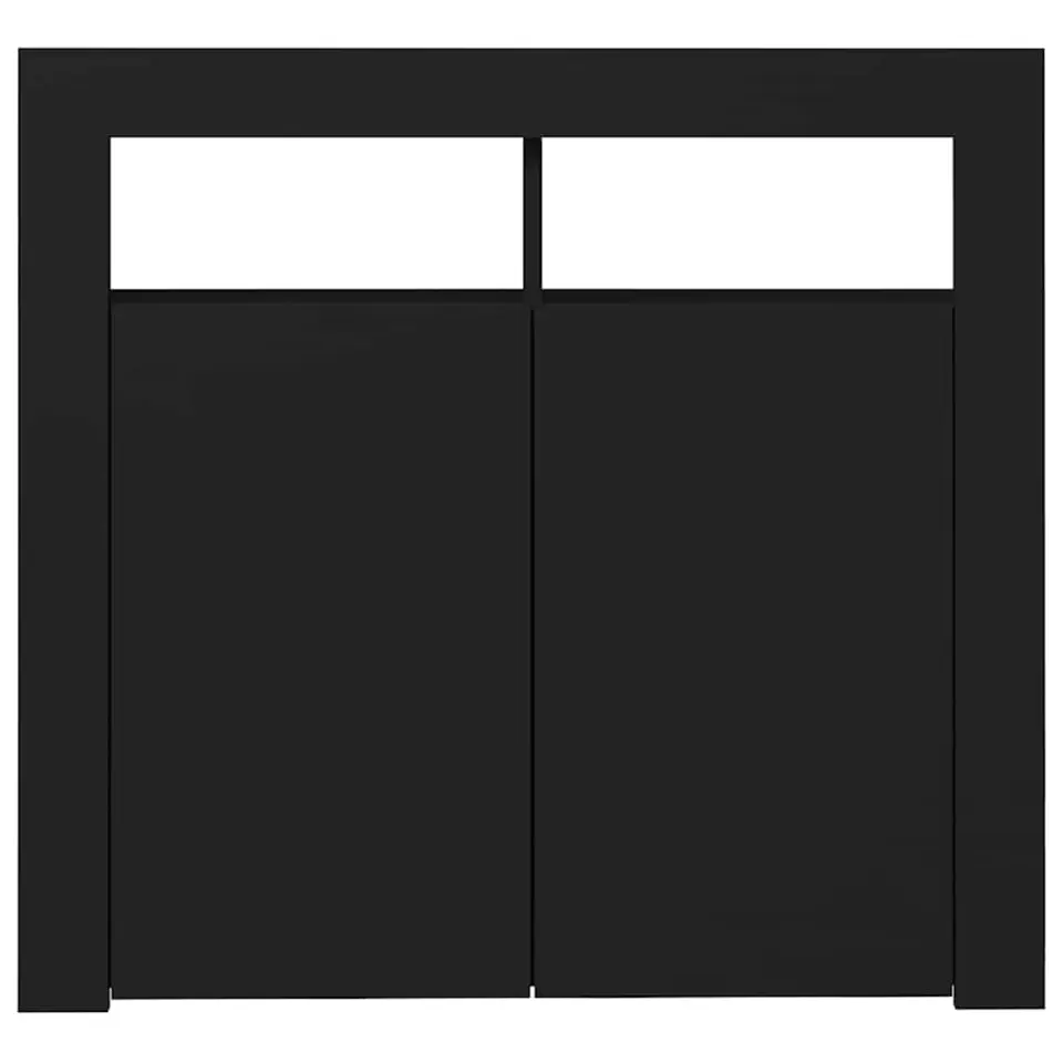 vidaXL - Dressoir - Zwart - Bewerkt hout - 80 x 35 x 75 cm
