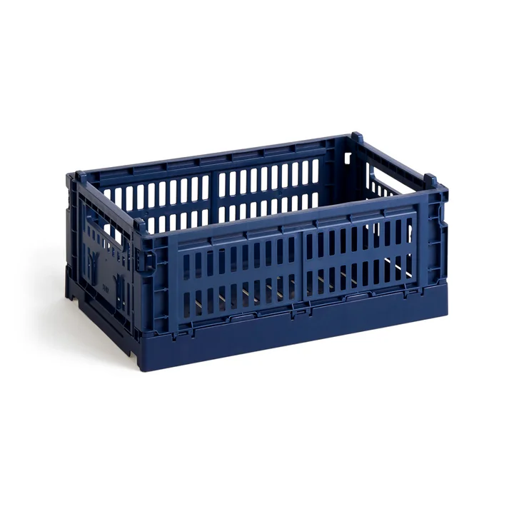 HAY - Colour Crate Korb S, 26,5 x 17 cm, dark blue, recycled