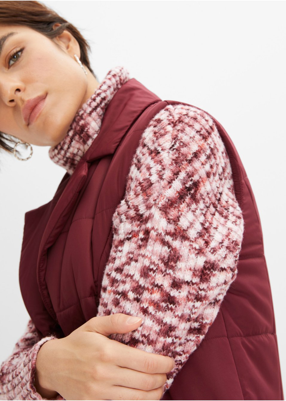 Robe en maille avec col roulé en polyester recyclé