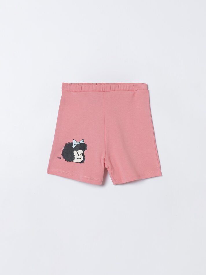 Conjunto com 2 pijamas Mafalda estampados de duas peças - Coral