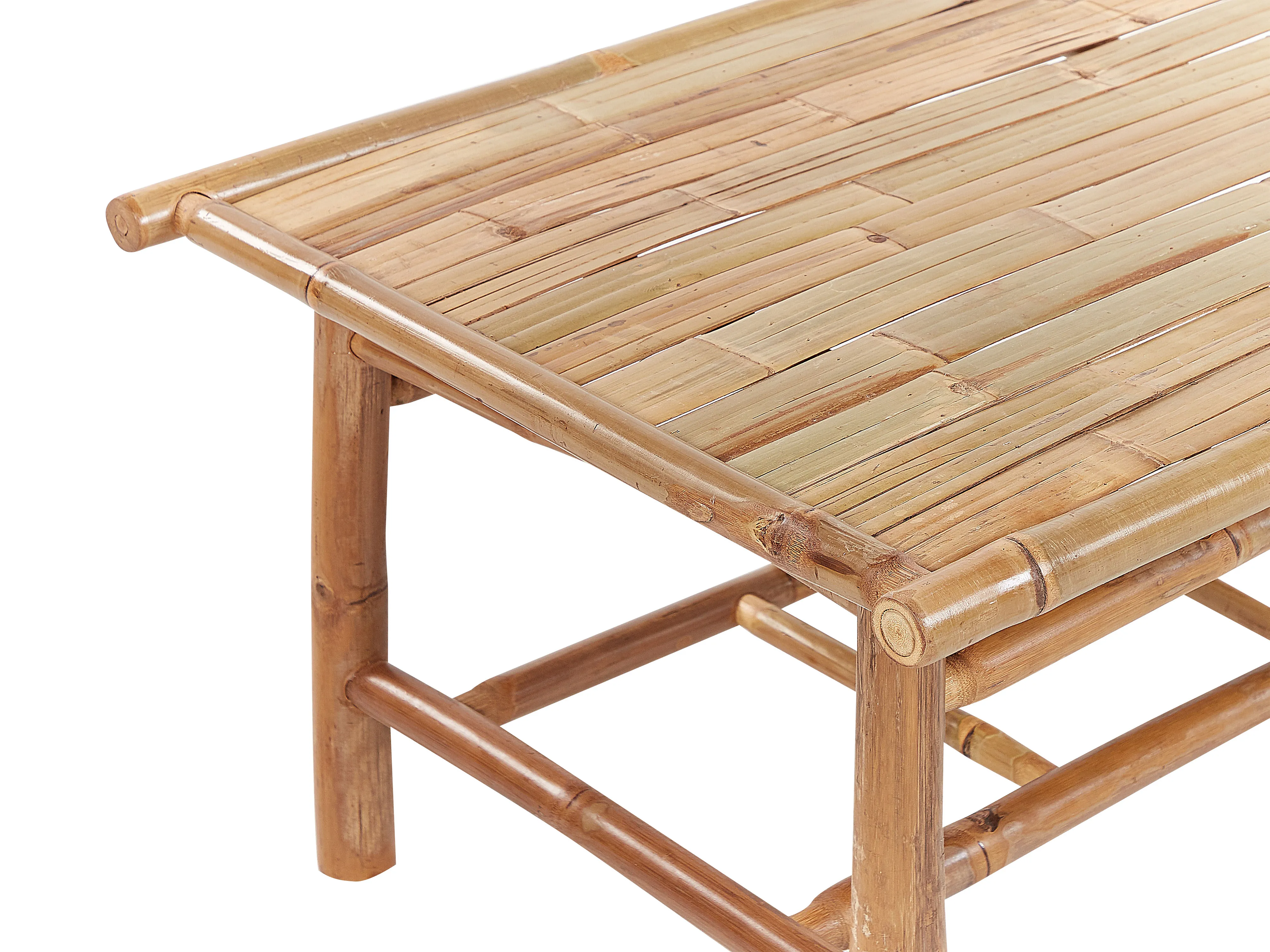 Loungeset met tafel 4-zits MAGGIORE Bamboehout Lichtbruin