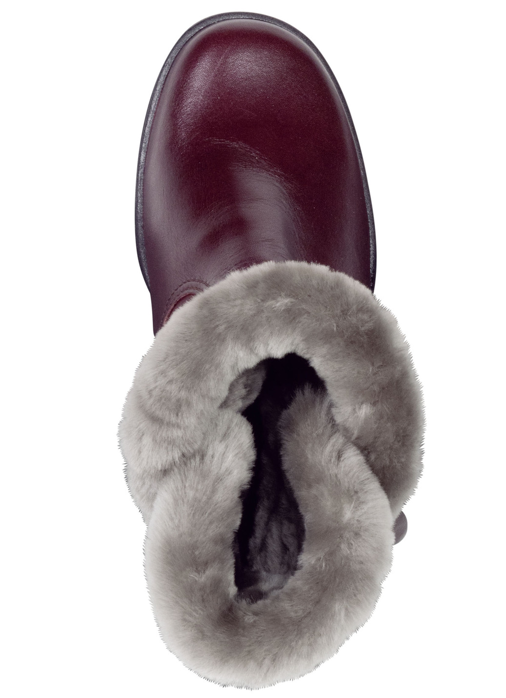 ELENA EDEN Stiefelette mit flauschigem Lammfellbesatz