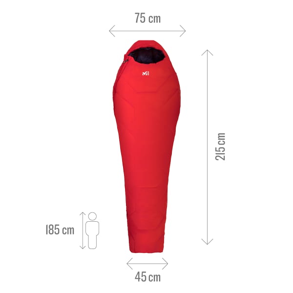 Sac de couchage MILLET BAIKAL 1500 REG RED