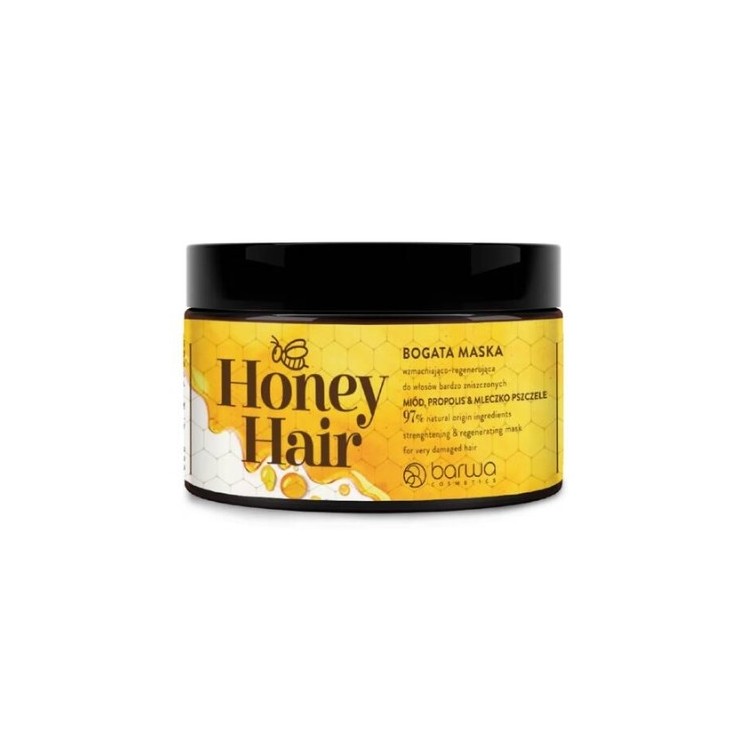 Barwa Honey Maske für stark geschädigtes Haar, Honig, Propolis und Gelée Royale, 220 ml(31-01-2026)