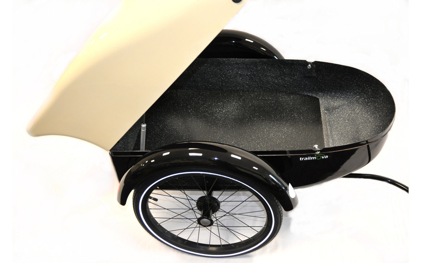 trailmova T1 Fahrradanhänger RAL 9005 tiefschwarz