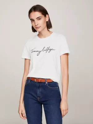 Camiseta Heritage com gola redonda e logo
