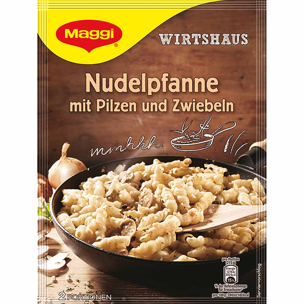 Maggi Wirtshaus Nudelpfanne mit Pilzen und Zwiebeln 164g MHD:30.10.25