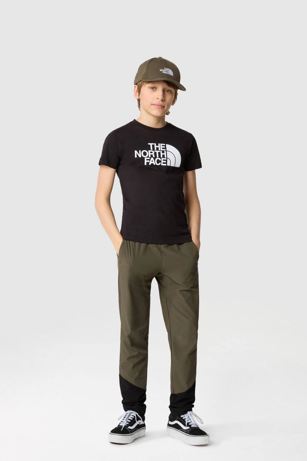 The North Face T-shirt met logo zwart/wit
