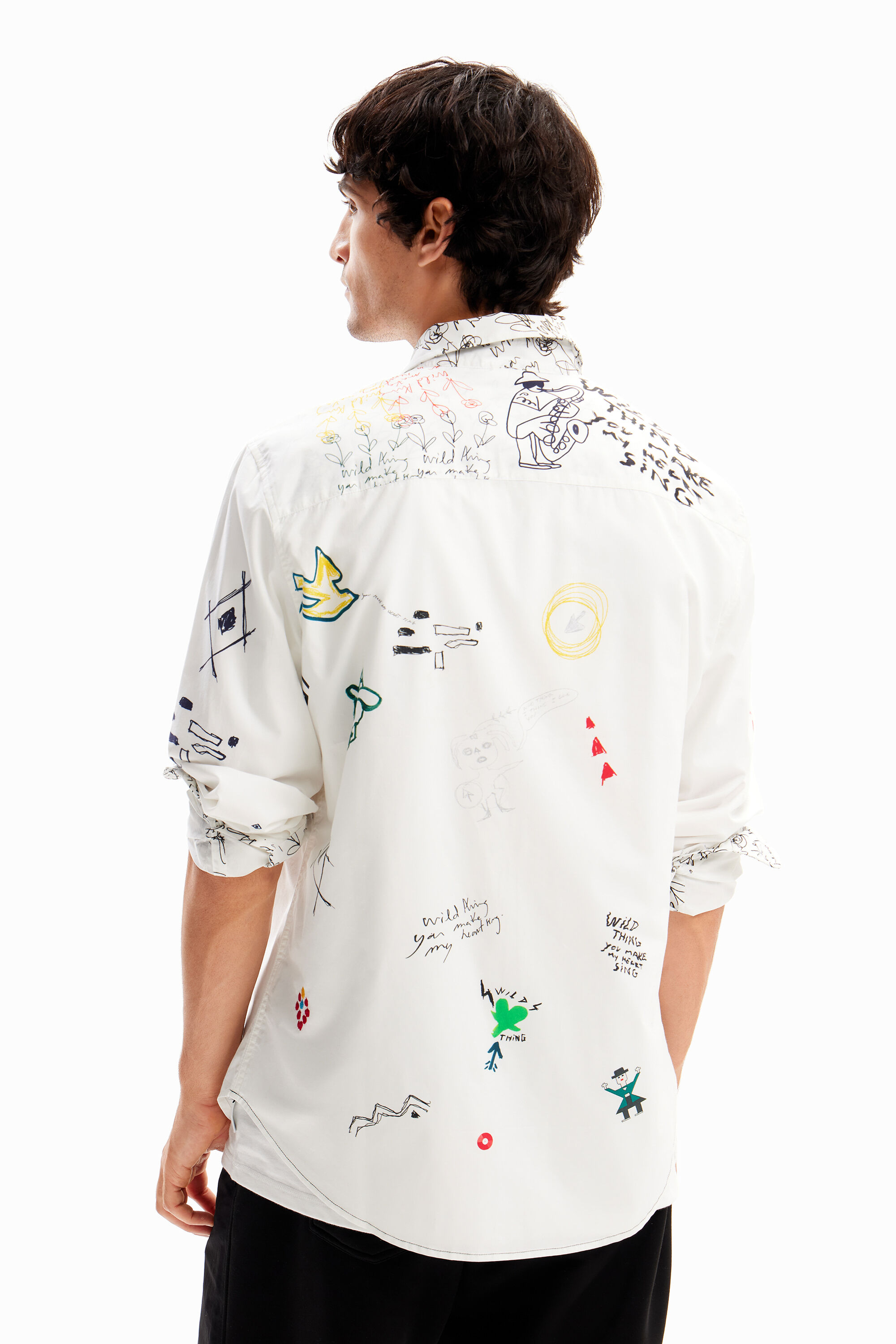 Camisa ilustrada mensagens