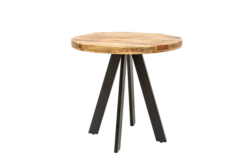 riess-ambiente Esstisch IRON CRAFT - massiv 80cm rund natur Mangoholz Esszimmer Metallbeine