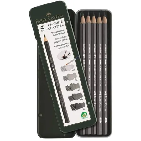 Faber-Castell Aquarellbleistift Graphite Aquarelle, 5er Etui