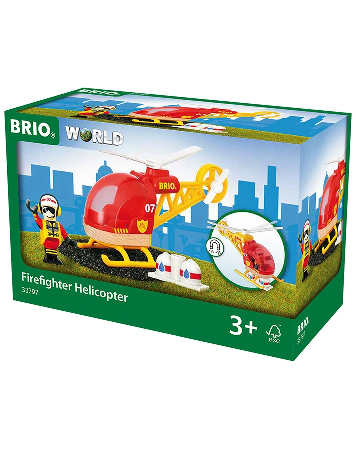 Spiel-Set FEUERWEHR-HUBSCHRAUBER 3-teilig