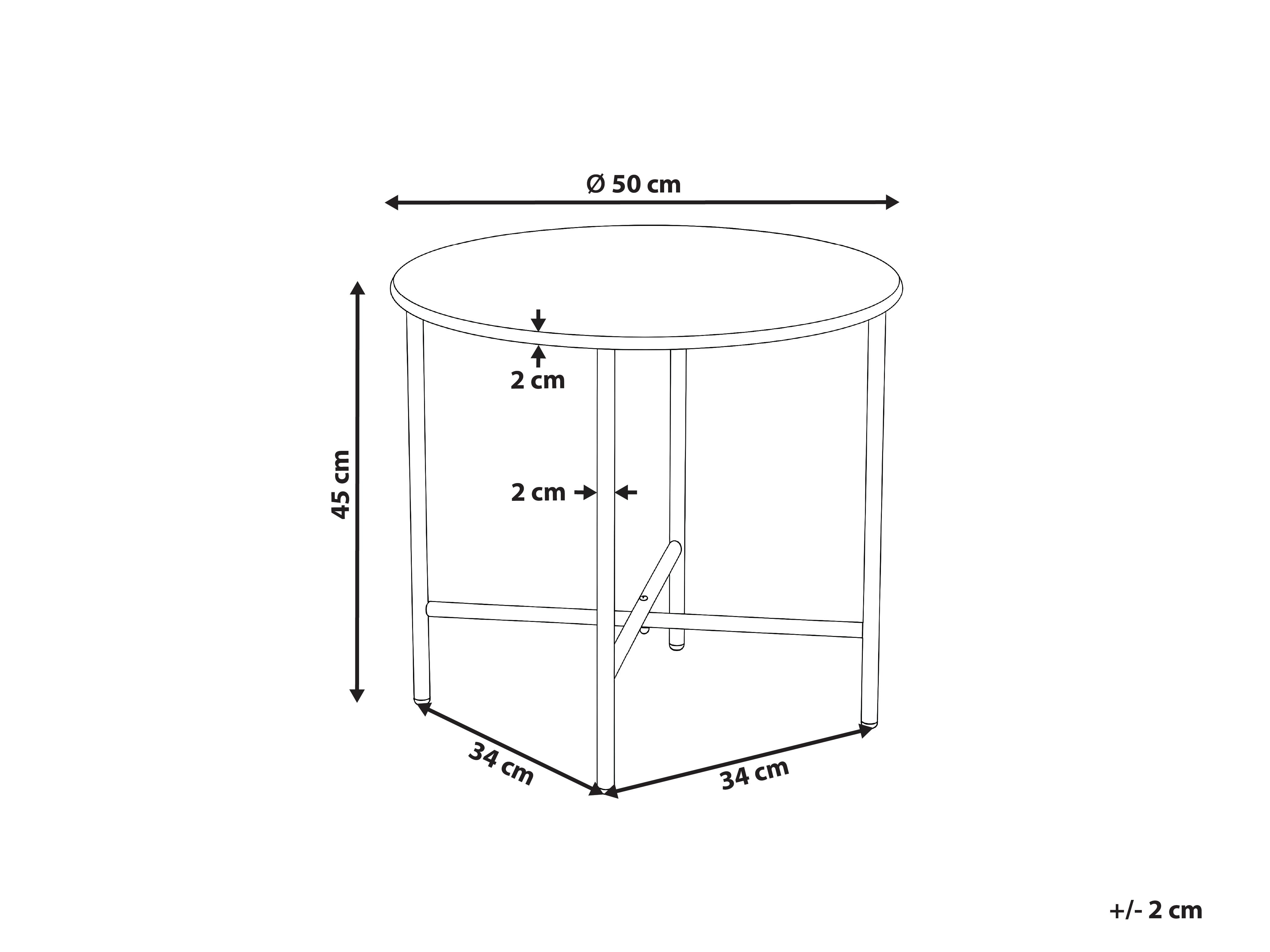 Bistrotafel OVARO 50 cm 50 cm Metaal Beige