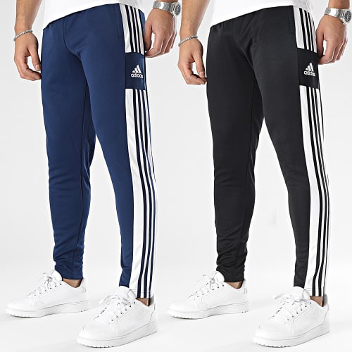 Lot De 2 Pantalons Jogging A Bandes GK9545 HC6273 Noir Bleu Marine