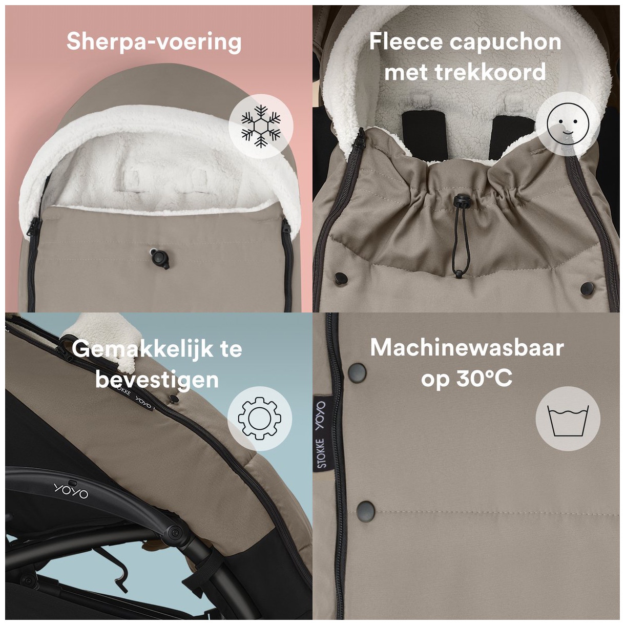 Stokke Yoyo voetenzak Taupebrown kopen? - Shop nu - Prénatal