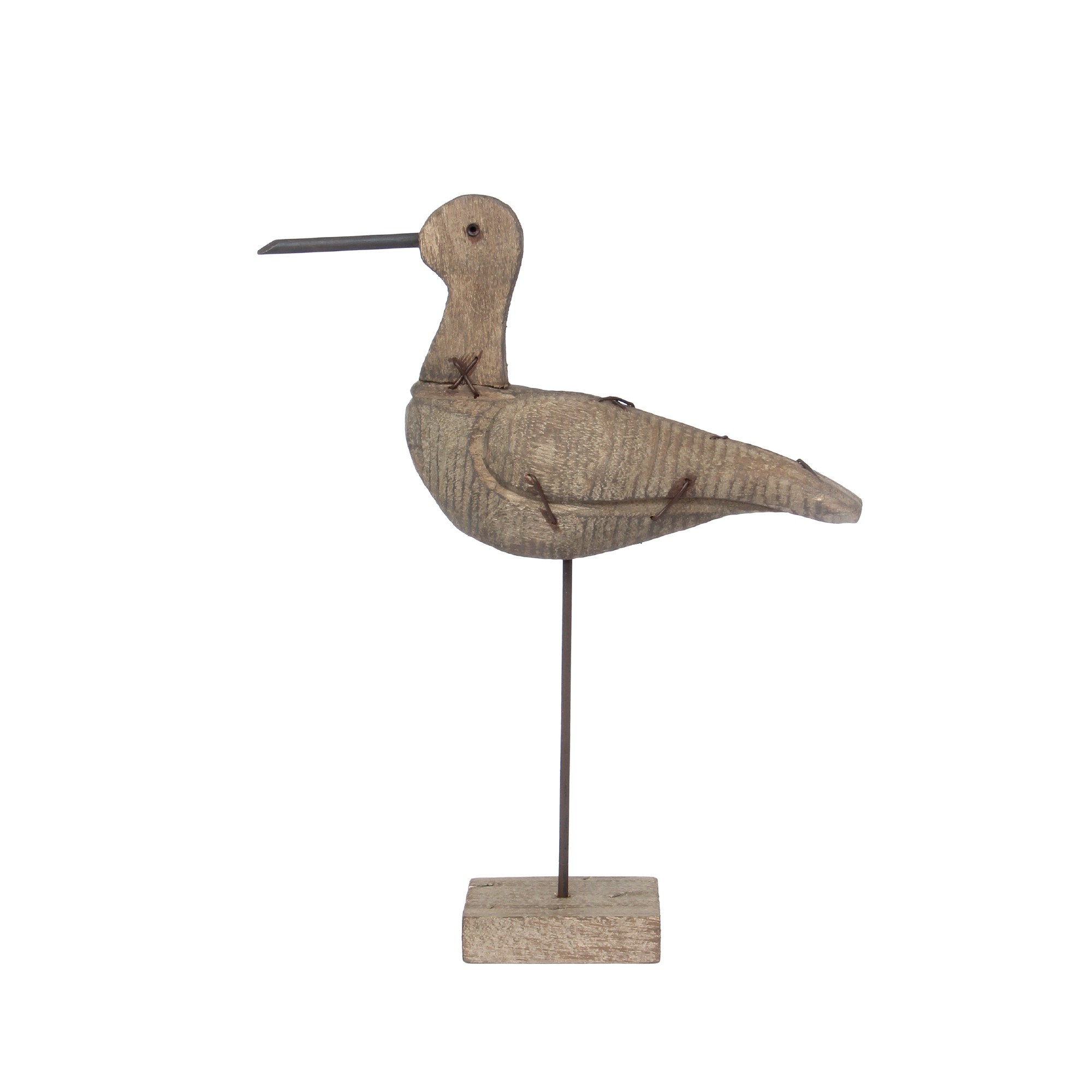 Vogel auf Ständer, natur, H 35 cm, B 27 cm, L 9 cm von fischer's lagerhaus
