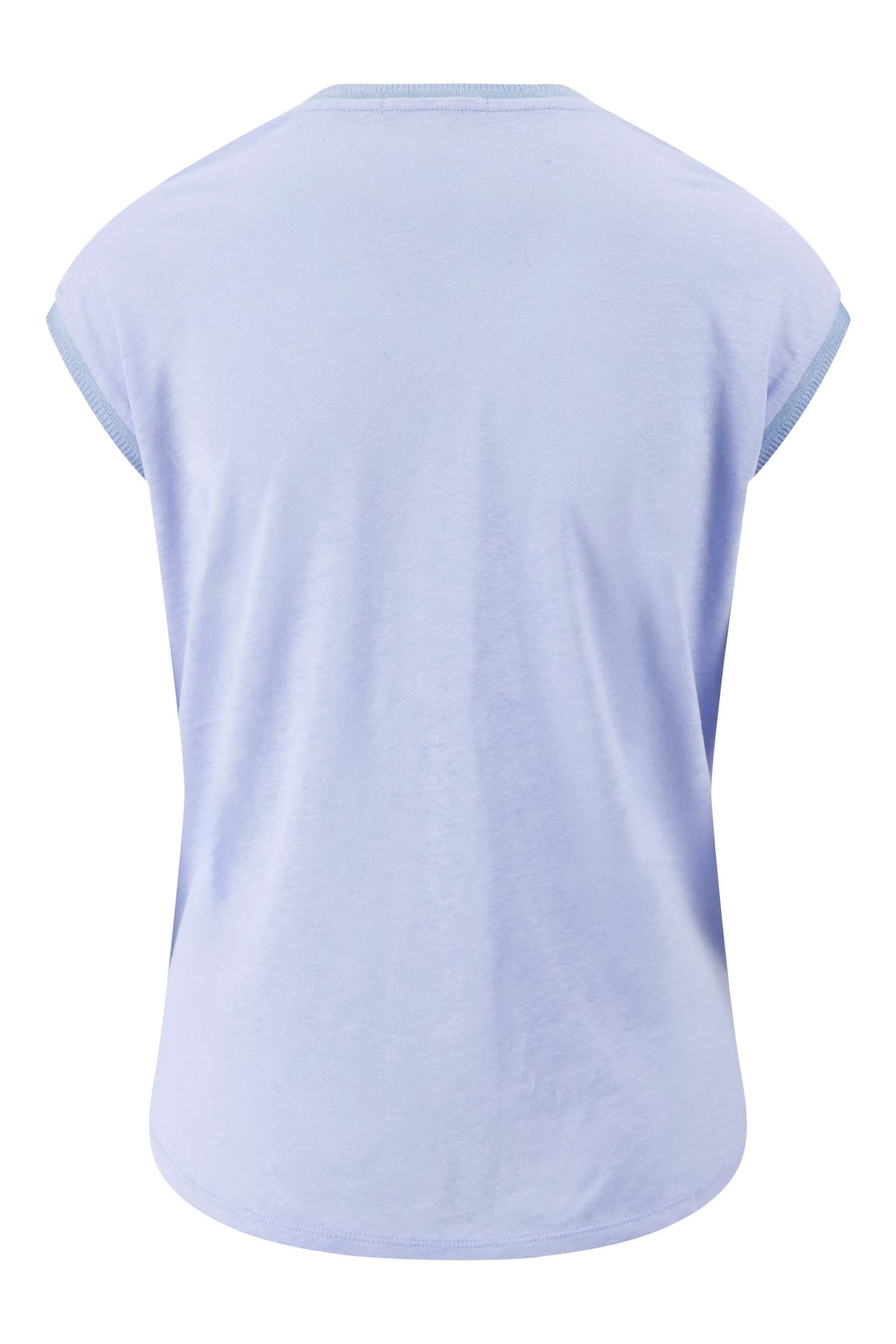 V hals top met lurex boord
