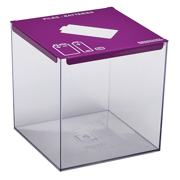 ROSSIGNOL Collecteur de piles a poser - pileo - 7l - violet securite