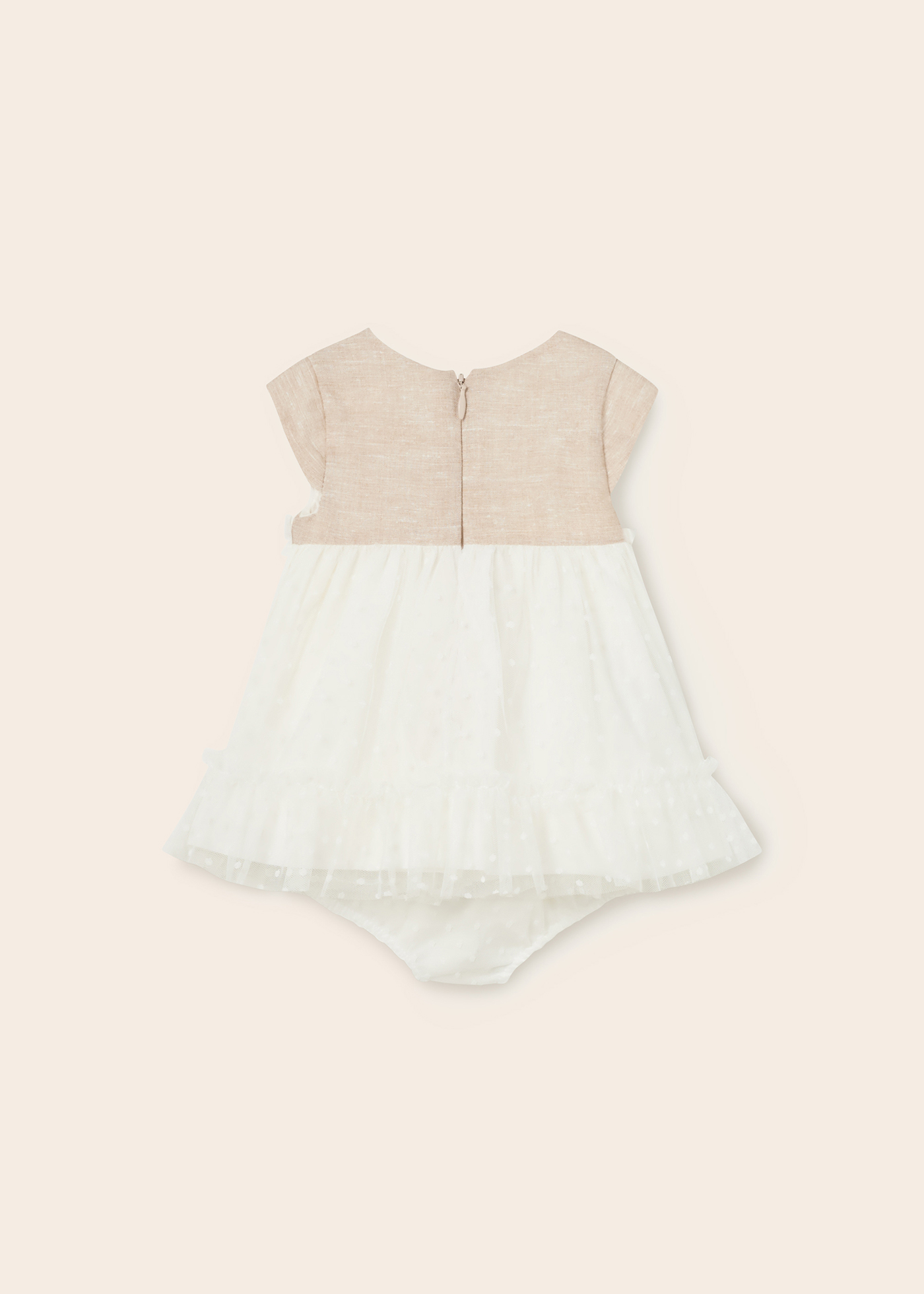 Vestido de linho com capa para fralda para recém-nascido