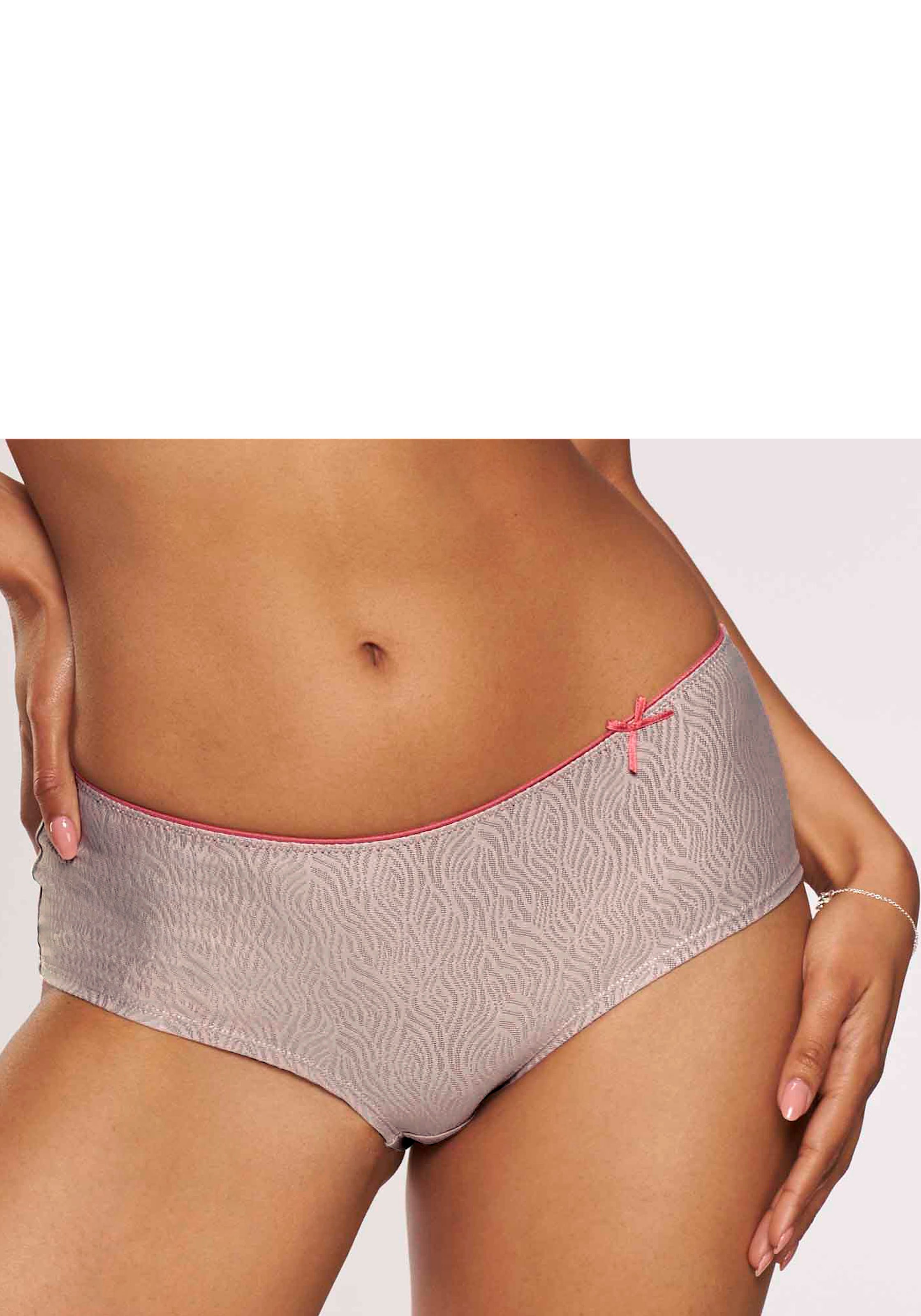 Nuance Panty , aus gemustertem Jacquard mit feiner Zierschleife
