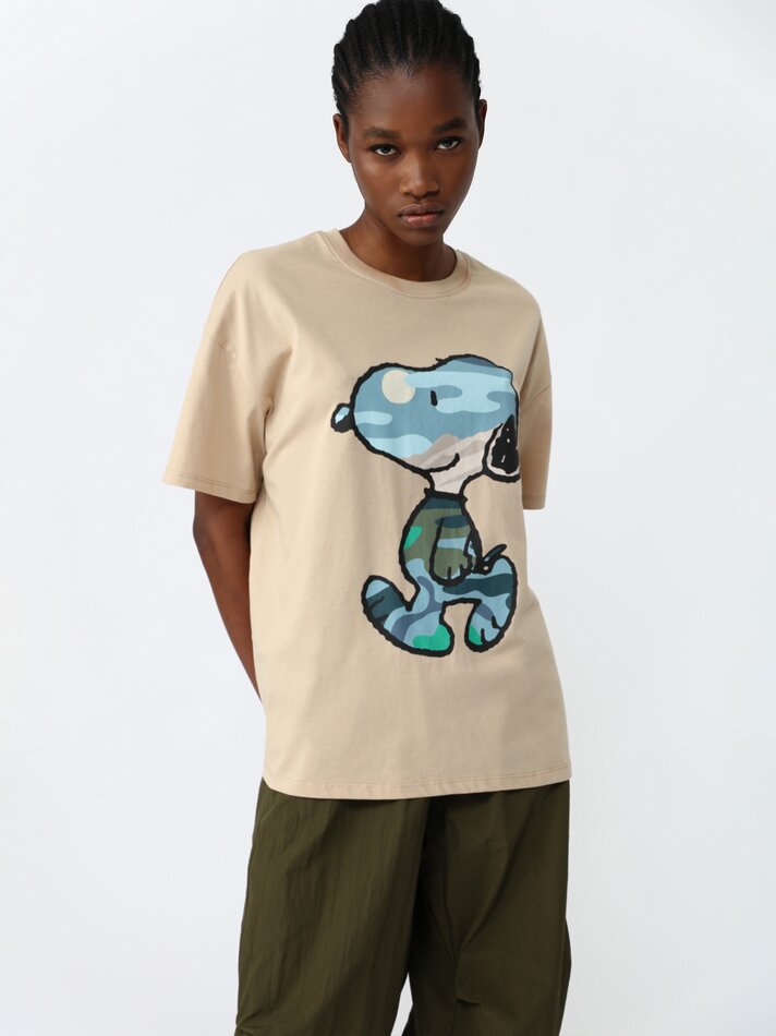 Camiseta estampada Snoopy Peanuts™ - Areia