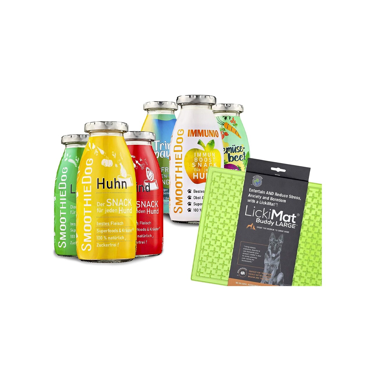 SmoothieDog Mix + Lickimat Grün 6x250 g