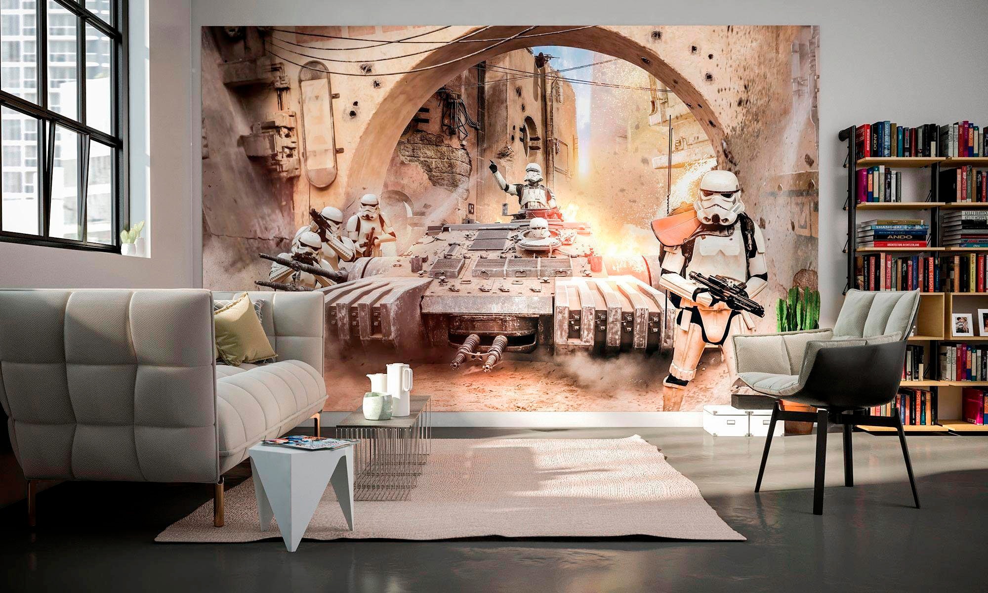 Komar Vliestapete »Digitaldruck Vlies -  Star Wars Tanktrooper - Grösse 400 x 250 cm« bedruckt glatt Kinderzimmer