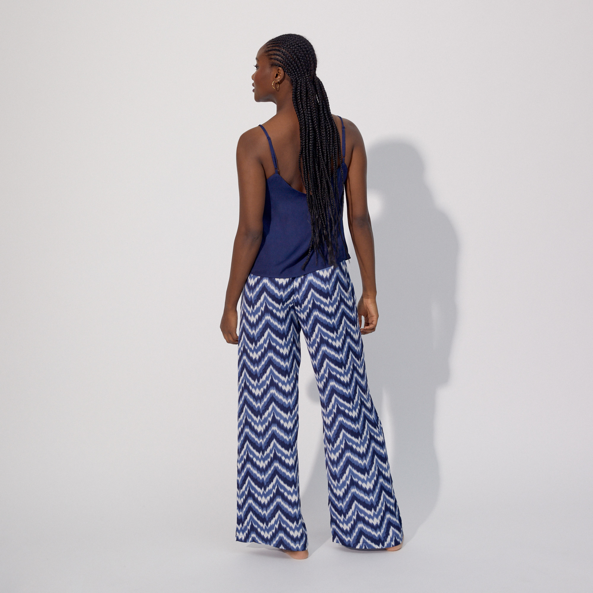 Pantalon large en satin