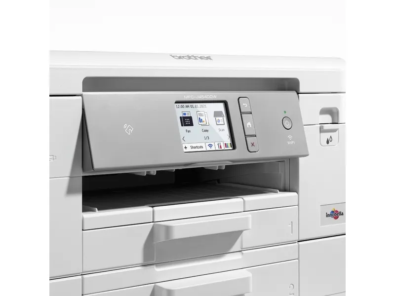 Brother MFC-J4540DW - Multifunktionsprinter - farve - blækprinter - A4 (210 x 297 mm) (original) - A4/Legal (medie) - op til 13 spm (kopiering) - op til 20 spm (udskriver) - 150 ark - 14.4 Kbps - USB 2.0, LAN, Wi-Fi(n), NFC