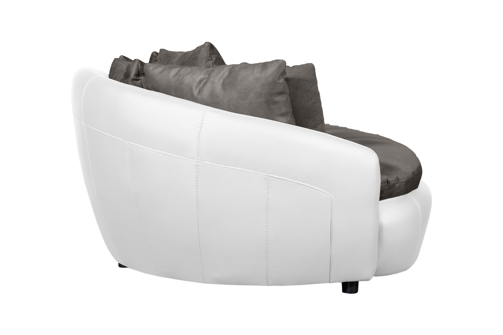 Big-Sofa - schlamm-weiß - mit Kissen