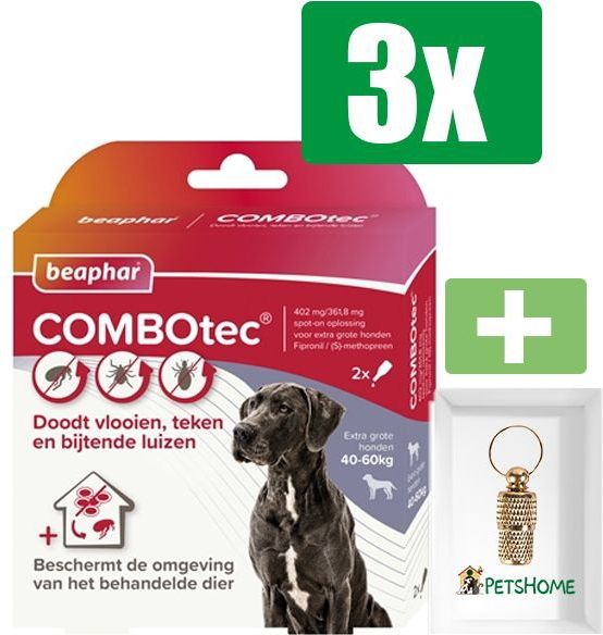 Beaphar - Combotec - Vlooiendruppels - 40-60 kg - Fipronil