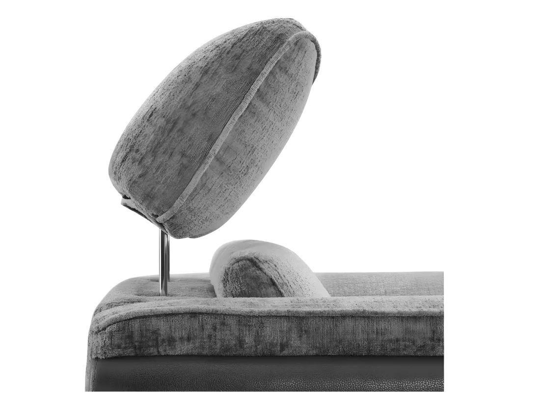 Fauteuil relax électrique Tissu/Simili cuir Gris - CEPHEE