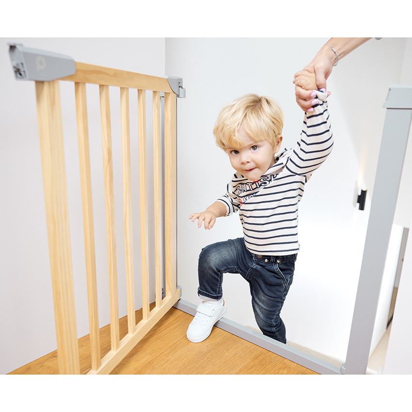 Barrière de sécurité par pression Optiwood 2.0 - Bois naturel