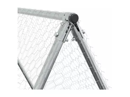 Cage pour poules argenté 100x100x190 cm acier galvanisé