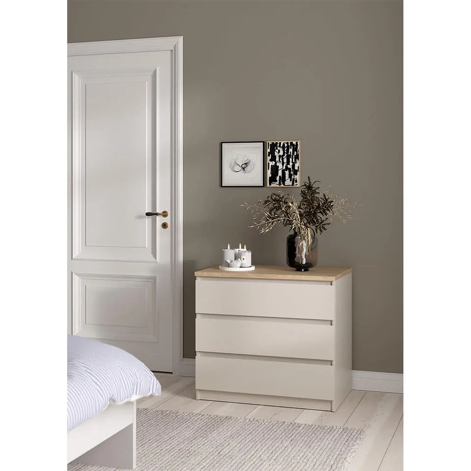 Hioshop Naia ladekast 3 lades eikdecor