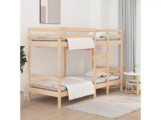 Lit superposé sans matelas 80x200 cm bois de pin massif