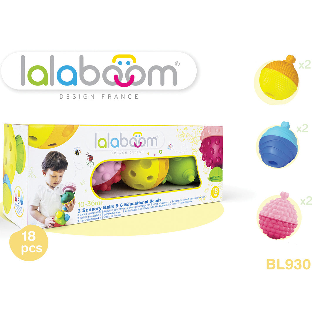 lalaboom sensorische ballen en klikkralen - 18st