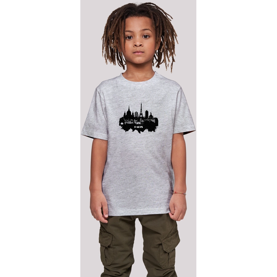 F4NT4STIC T-Shirt PARIS SKYLINE TEE UNISEX heather grey