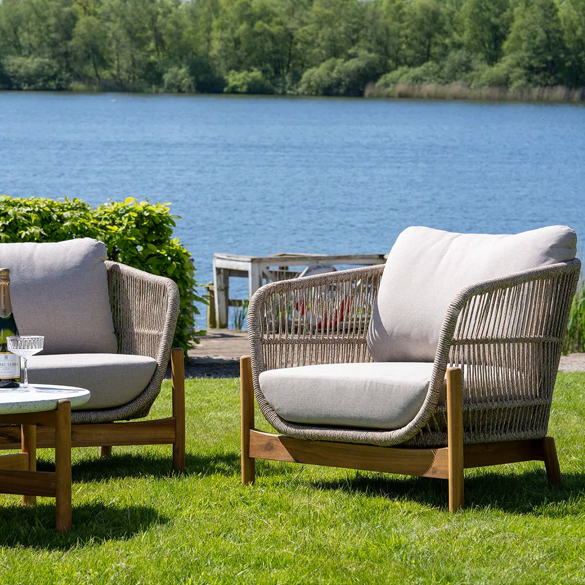 Tuin loungeset Teresa 4-delig - met zitkussens Beige
