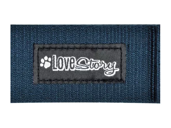 Laisse pour chien en viscose de bambou - Bleu - L 120 x l 2,5 cm