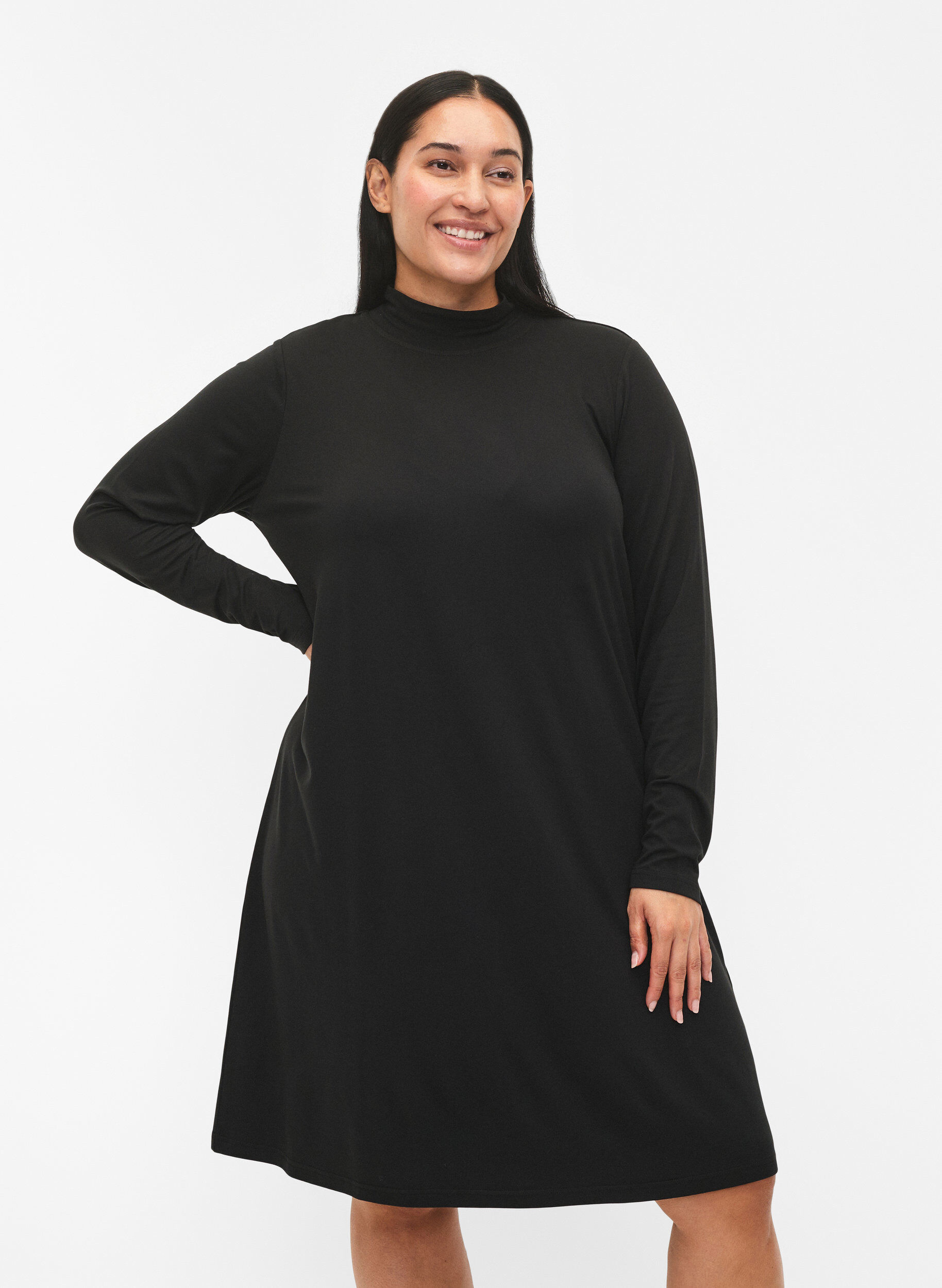 FLASH - Langærmet kjole med turtleneck