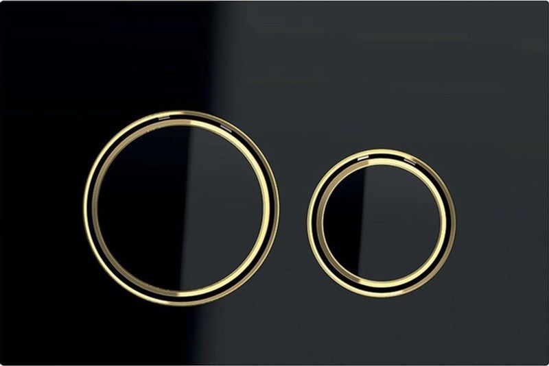 Geberit - Sigma 50 Round - Bedieningsplaat - Messing Goud / Zwart