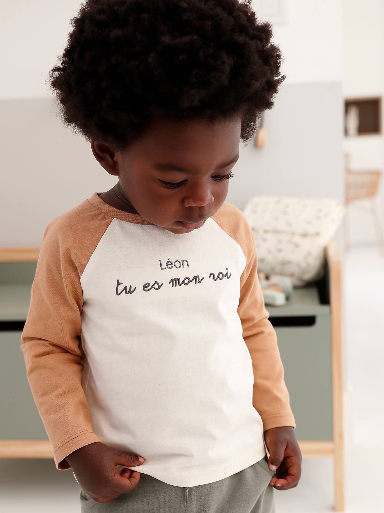 Conjunto para bebê: camiseta personalizável + calça de fleece com estampa de doces