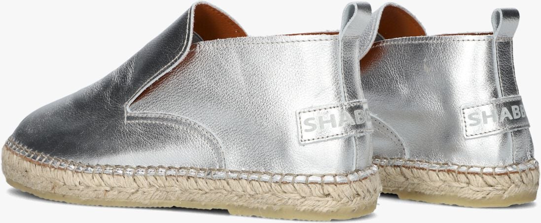 SHABBIES zilveren shabbies espadrilles elche  lofa metallic