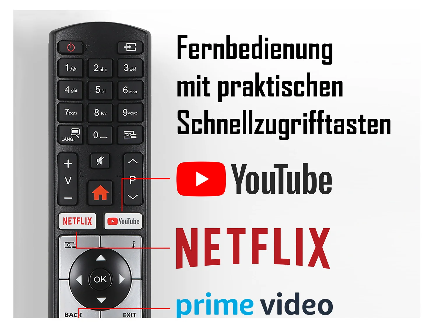TELEFUNKEN »QU43-65K800« Smart TV QLED 4K UHD com Dolby Vision HDR