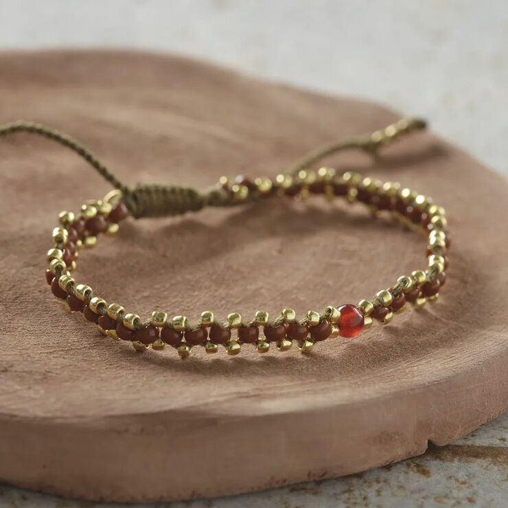 A Beautiful Story Eternal Carnelian Bracelet GC Gold