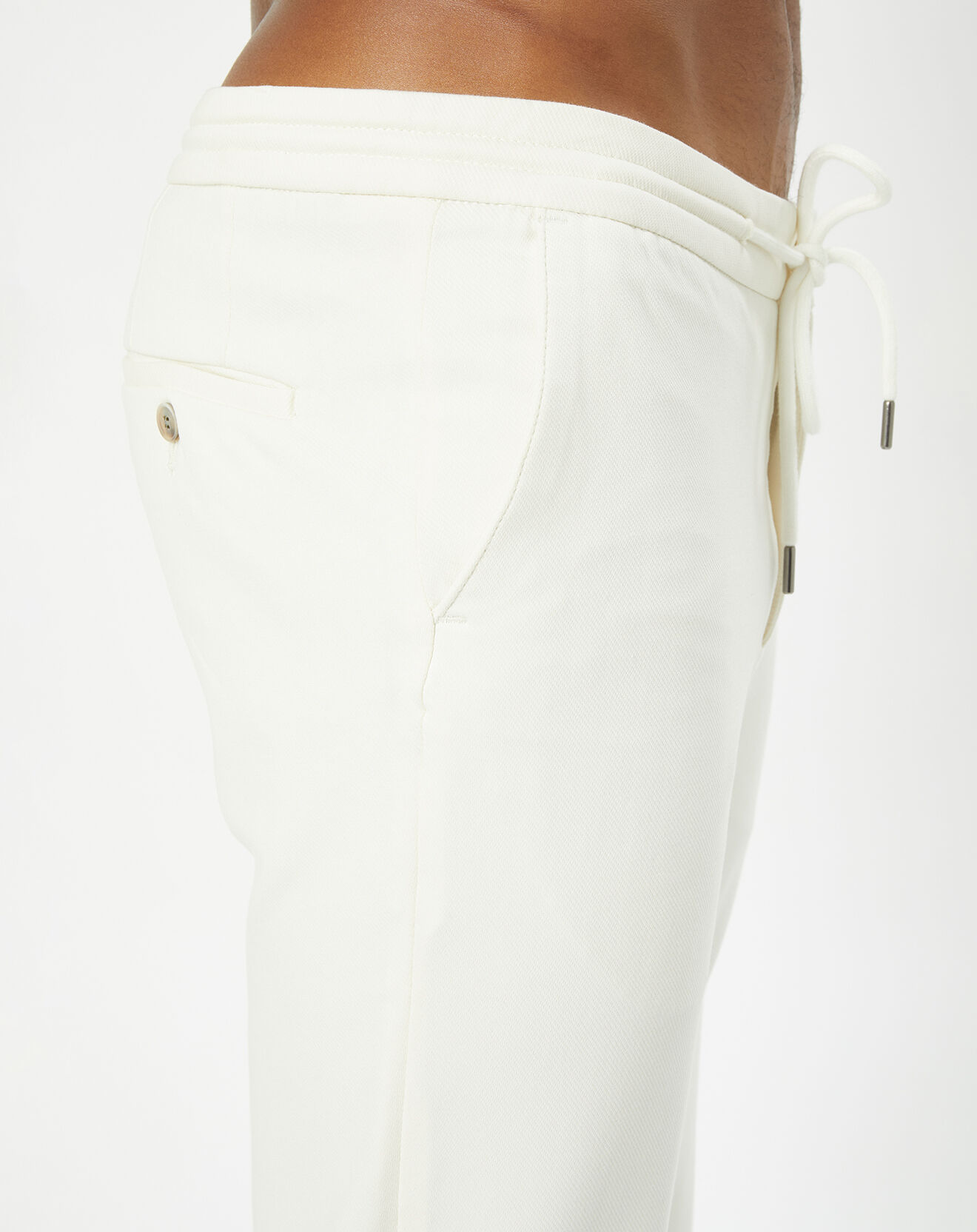 Hackett London Pantalon Chino Jersey Sport écru